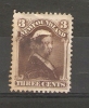 NEWFOUNDLAND - 1887 VICTORIA 3c BROWN USED  SG 52 - 1865-1902