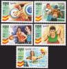 Cambodia 1992 Olympic Games Barcelona Sports Weight Lifting Boxing Basketball Sprints Water Polo Stamps MNH Mi 1300-04 - Zomer 1992: Barcelona