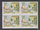 India 2011  - 5oo  Goa Liberation - Golden Jubilee  Castle Flag Demonstrators Block Of 4   # 32350 S Inde Indien - Neufs