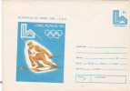 SKI ,LAKE PLACID 1980 OLYMPIC WINTER GAMES COVER STATIONERY,ENTIER POSTAL,UNUSED,ROMANIA.. - Inverno1980: Lake Placid