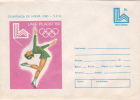 PATINAGE ARTISTIQUE,LAKE PLACID 1980 OLYMPIC WINTER GAMES COVER STATIONERY,ENTIER POSTAL,UNUSED,ROMANIA.. - Pattinaggio Artistico