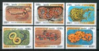 1999 Cambogia Rettili Reptiles Set MNH**B283 - Serpenti