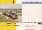 CARTE QSL CARD 1959 RADIOAMATEUR HAM RADIO OK-3 TRENCIN CAMION TRUCK PRAGUE PRAHA TCHECHOSLOVAQUIE CZECHOSLOVAKIA - Camion, Tir