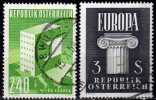 Haus Europa 1959 Österreich 1059 Plus 1081 O 2€ CEPT 1960 Römisches Kapitell Säule 1960 Art Painting Stamp Of Austria - 1959