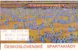 CARTE QSL CARD 1986 RADIOAMATEUR HAM OK-1 JEUX SPARTAKIADE PRAGUE PRAHA TCHECHOSLOVAQUIE CZECHOSLOVAKIA - Atletiek