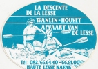 AUTOCOLLANT SPORT KAYAK LA DESCENTE DE LA LESSE WANLIN-HOUYET REF0454 - Stickers