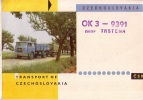 CARTE QSL CARD 1960 RADIOAMATEUR HAM RADIO OK-3 TRSTENA CAMION TRUCK PRAGUE PRAHA TCHECHOSLOVAQUIE CZECHOSLOVAKIA - Transporter & LKW