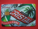 Chip Phone Card , $10 Etecsa, 50.000, Cerveza Cristal, Food, Beer, Bier  Advertising, - Cuba