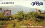 GUINEE EQUATORIALE LANDSCAPE GREY TEXT VERSO GLOSSY BRILLANT RECTO50U SC5 UT 9 N° GE - Equatoriaal Guinea