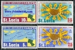 St. Lucia 1969 First  Anniversary Of CARIFTA Celebrations Map Maps SG 264-267 MNH - St.Lucia (1979-...)