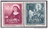 ES1116-L1276TRT. Spain.Espagne.SANTA   Mº MICAELA Y LA EUCARISTIA DE TIEPOLO.1952 (Ed 1116/7**) Sin Charnela. LUJO - Theologians