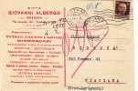 CATANIA / CIANIANA  - Cartolina  Pubbl. 19.10.1933 - "Ditta Giovanni ALBERGO" - Imper. Cent. 30 Isolato - Reclame