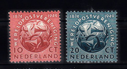 Nederland 1949 Nvph Nr 542+543 , Mi Nr 544 + 545, 75 Jaar UPU, Postfris - Oblitérés