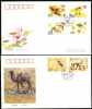 1993 China Two FDC, Covers. Bee, Camel. (H22c014) - Cartas & Documentos