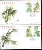 1993 China Two FDC, Covers. Flora, Bamboo.  (H22c013) - Cartas & Documentos