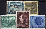 Lawinen-Opfer 1954 Österreich 998, 1026, 1034, 1074 Plus 1078 O 5€  Topic Stamps Of Austria - Explorateurs
