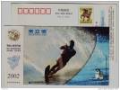 Water-skiing,water Ski,water Skiing,China 2002 Zhejiang Pharmaceutical Company Advertising Pre-stamped Card - Ski Nautique