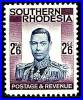 SOUTHERN RHODESIA 1937 GEORGE VI 2/6 SC#53//SG#51 VF MLH (D054) - Rhodesia Del Sud (...-1964)