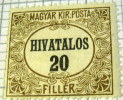 Hungary 1921 Official Stamp 20f - Mint Hinged - Servizio