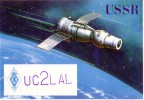 QSL CQ HAM RADIO UC-2 MOSCOW MOSCOU GAGARIN RUSSIA ESPACE SPACE SPOUTNIK SPUTNIK VOSTOK ORBIT MOON LUNE ROCKET MISSILE - Raumfahrt