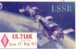 QSL CQ HAM RADIO UL-7 ACTUBINSK GAGARIN RUSSIA ESPACE SPACE SPOUTNIK SPUTNIK VOSTOK ORBIT MOON LUNE ROCKET MISSILE - Raumfahrt