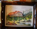 Hte Savoie  -  COMBLOUX  Les  CHALETS -  SUPERBE AQUARELLE SIGNEE - Aquarel