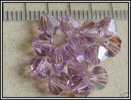 Lot De 10 Toupies Swarovski 5 Mm Light Amethyst AB - Perles En Cristal Véritable - Perlas