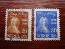 NORWAY 1934  HOLBERG 250th.Anniversary  Issue TWO Values USED. - Usati