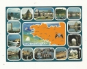 Cp, Carte Géographique, La Bretagne, Voyagée 1988 - Landkarten