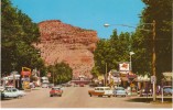 Kanab UT Utah, Main Street, Auto, Business Signs, Motels Mobilgas Sign, C1950s Vintage Postcard - Other & Unclassified