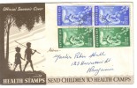 1949 FDC New Zealand Health Camps Set Of 2 3rd October 1949 Addressed Official FDC - FDC