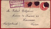 Letter Registered Of Lausanne (Switzerland) / Amityville 18.12.1931 / Obliteration Very Special - Lettres & Documents