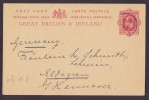 Great Britain Postal Stationery Ganzsache Entier King Edward VII. BELMONT 1912 To ELDAGREN Bei HANNOVER Germany - Stamped Stationery, Airletters & Aerogrammes