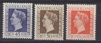 Netherlands 1947 Wilhelmina 45+50+60c MNH(**) - Neufs