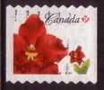 2007 - Canada Definitives Flowers: Orchids Permanent ODONTIODA ISLAND RED Flower Stamp FU Self Adhesive - Usati