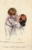 Illustrée Signée BOMPARD - Petit Garçon Embrassant Une Petite Fille : Tout à Fait Comme Papa ! - Bompard, S.