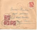 N°  415+413X3 (2 TP DEFFECTUEUX)  EIJAUX      Vers   ST PRIEST   Le   12 JANVIER1942 - Cartas & Documentos