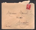 FRANCE 1927 N° 225 Obl. S/lettre Entiére - Lettres & Documents