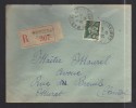 FRANCE 1944 N° 521 B Obl. S/lettre Entiére Recommandée - 1941-42 Pétain