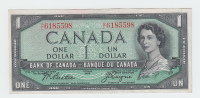 Canada 1 Dollar 1954 QEII VF++ P 74a 74 A - Canada