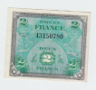 France 2 Francs 1944 VF+ CRISP Banknote P 114a 114 A - 1944 Bandiera/Francia