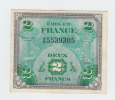 France 2 Francs 1944 XF CRISP Banknote P 114a 114 A - 1944 Flag/France