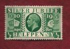 UK 1935 Mint Hinged Stamp(s)  George V Silver Jubilee  Nrs  189   (1 Value Only) - Unused Stamps