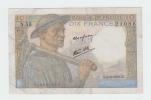 FRANCE 10 FRANCS 1943 VF+ P 99d 99 D - 10 F 1941-1949 ''Mineur''