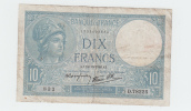 FRANCE 10 FRANCS 1940 ""F+"" P 84 - 10 F 1916-1942 ''Minerve''