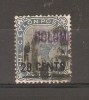 CEYLON - 1885 VICTORIA SURCHARGES ISSUE 28c On 32c BLUE-GREY FU  SG 190 (COLOMBO O/PRINT IN PURPLE) - Ceylan (...-1947)