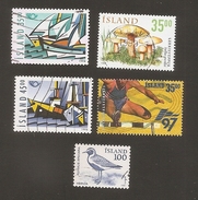 Islandia Used 5 Timbres - Usati