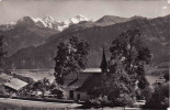 Schweiz-BE Bern, Beatenberg 1957, Eiger - Mőnch - Jungfrau,  Ev. Kirche, Gelaufen Ja 1957 - Beatenberg