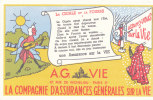 BU 928/BUVARD     A G. VIE . LA CIGALE ET LA FOURMIE - Banca & Assicurazione