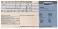 - Horaire SNCF Paris-Longwy En 1992 - Europe